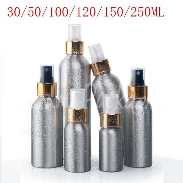 

storage bottles & jars aluminum bottle with spray pump , empty cosmetic container perfume / toner water sub-bottling ( 30 pc/lot )