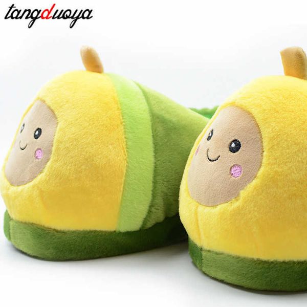 

cute women flip flop avocado slippers shape home floor soft stripe slippers female shoes girls winter spring warm shoes y0406, Black