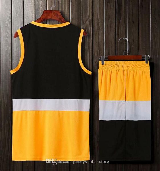 

men blank double-sided basketball team uniforms kits sports clothes tracksuits personality customized basketball sets with shorts 25-19, Black;red