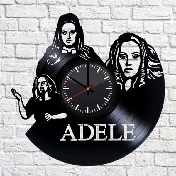 

wall clocks adele handmade record clock fan gift cd large 3d home decor watch