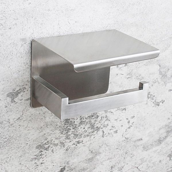

toilet paper holders holder shelf,self adhesive bathroom accessories tissue roll with mobile phone storage rack-stainless steel