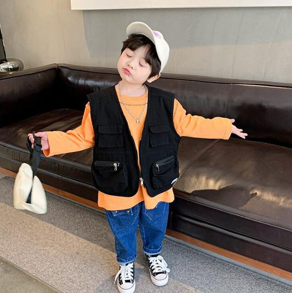 

2021 new style girls boys vest spring fashion kids waistcoat 2-7 years yx822, Camo
