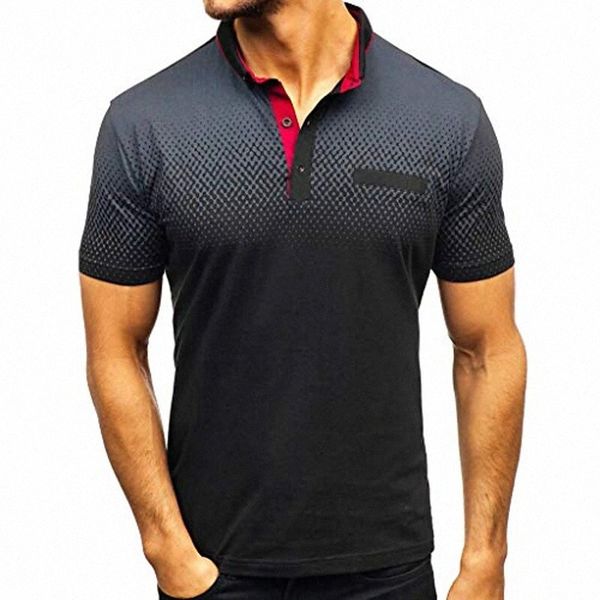 

men's golf shirt tennis shirt multi color dot collar daily club short sleeve casual fashion special streetwear navy white black g7zq#