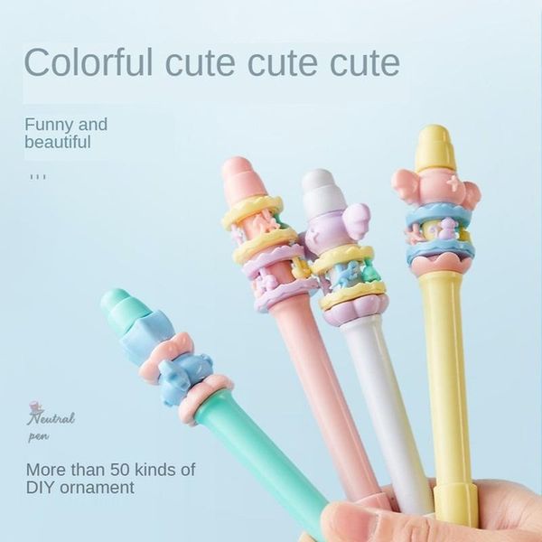 

gel pens children's decompression turning pen blind box creative rotating cartoon cute girl heart shape school stationery