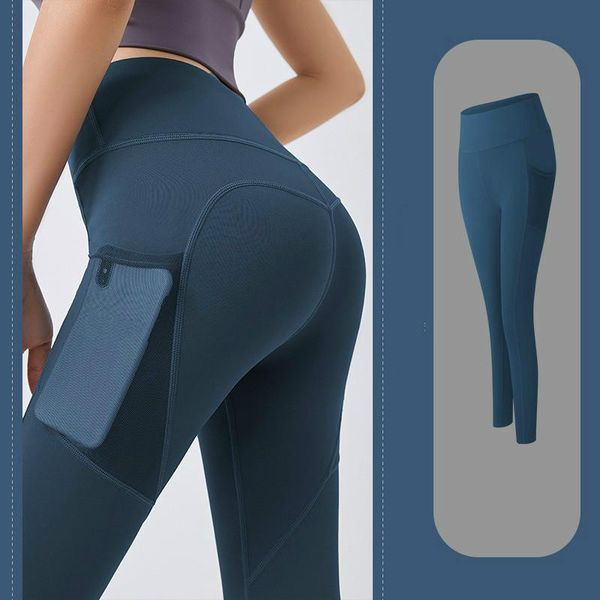 

yoga outfits women leggings gym fitness pants with mesh side pockets sport woman workout ladies black, White;red