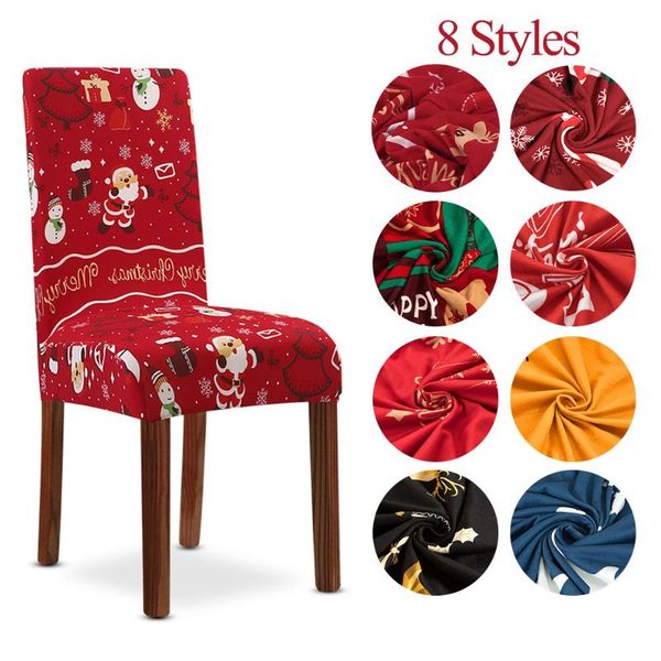 

chair covers christmas halloween style anti-dirty seat cover spandex kitchen for banquet wedding dinner restaurant protector 1/2/4/6pcs