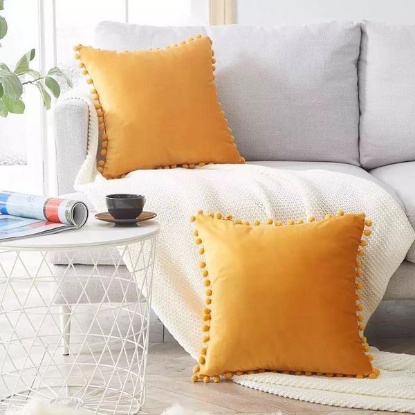 Yastık kasası kadife yastık kılıfı düz renkli kanepe çıkarılabilir yıkanabilir yastık kapağı dekoratif ev dekorasyonu