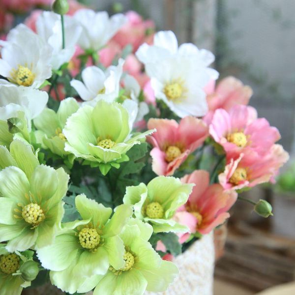 

decorative flowers & wreaths 11 heads cosmos artificial chrysanthemum silk for party home wedding
