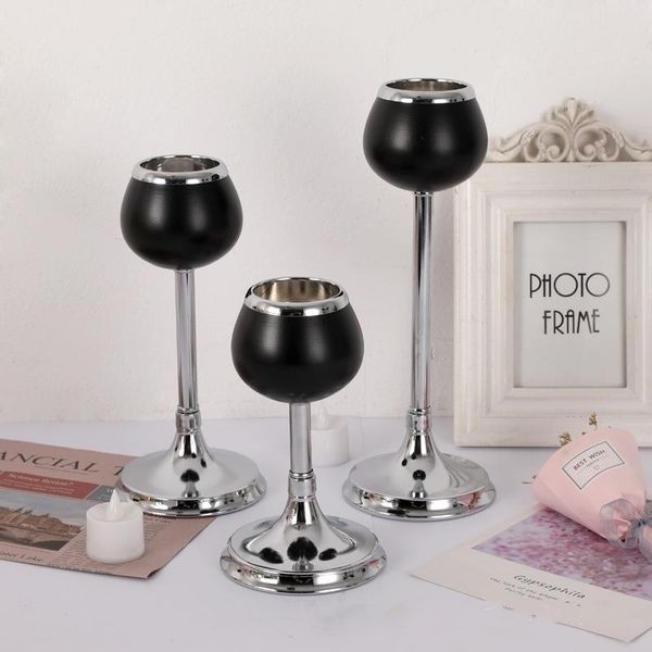 

imuwen metal candle holder luxury candlestick silver plated wedding centerpiece romantic home table decoration im756