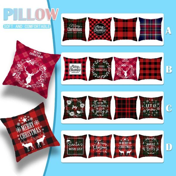 

cushion/decorative pillow 4pc christmas cushion cover red pillowcase sofa cases seat home decor decoration for