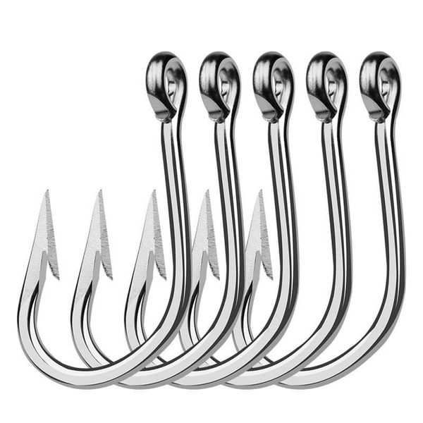 

5pcs 10/0 11/0 12/0 13/0 stainless steel jig hook saltwater jigging fishing hooks pesca anzol fishhook deep water trolling cast