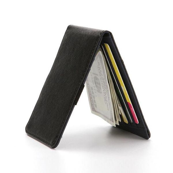 

wallets leather men business holder wallet mini id and purse pockets, Red;black