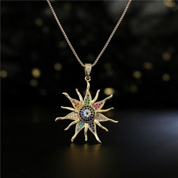 

pendant necklaces 2021 fashion geometric penadnt necklace for women men hip hop punk cz jewelry party gift wholesale, Silver