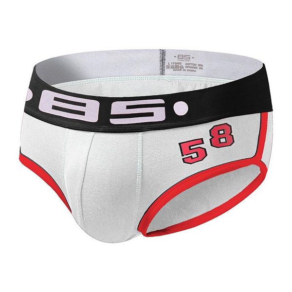 

underpants men's underwear solid color cotton body sculpting breathable buttocks boxer briefs, Black;white
