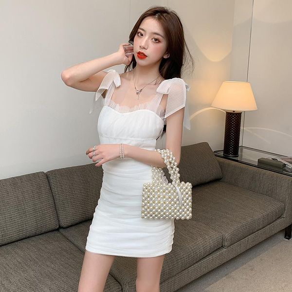 

casual dresses summer beach mini sundress ladies elegant vacation clothes strap backless sleeveless bodycon skinny party club short dre, Black;gray