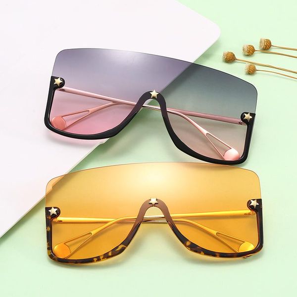 

superhor eyewear 29337 oversize half frame fashion women sunglasses, White;black