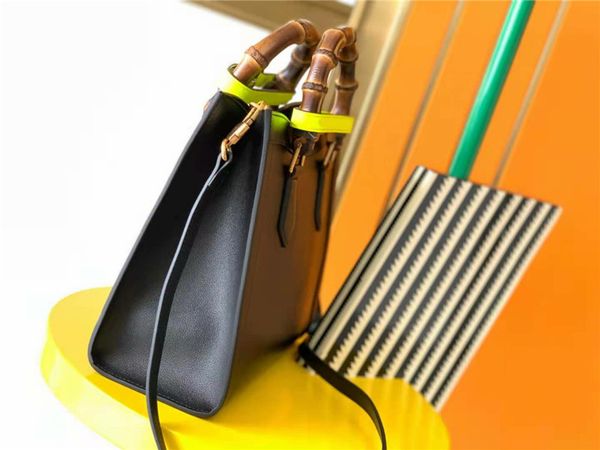

5 rivets bottom ladies classic designer diana tote bags bamboo's handle with genuine calf leather handbags designers women shopping tot