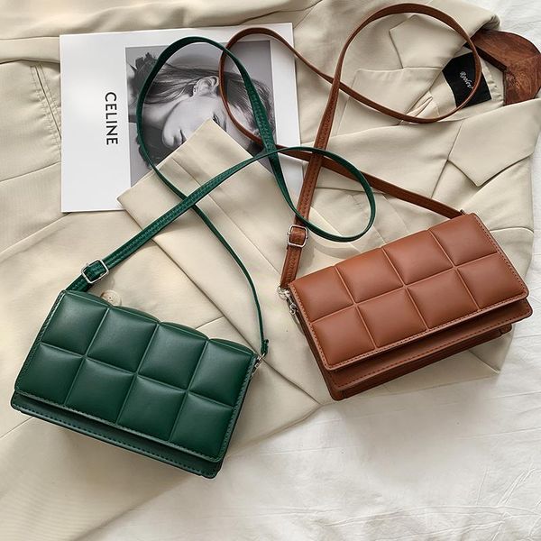 

cross body 2021 solid color fashion shoulder handbags female travel bag weave small pu leather crossbody bags for women