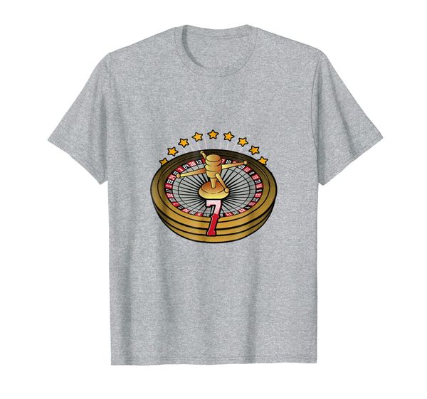 

lucky number 7 t-shirts roulette wheel gambling vegas style, White;black