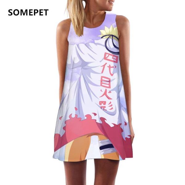 

brand naruto dress women sasuke anime vestido japan sundress boruto tank womens clothing tassel sleeveless tunic wrap, Black;gray