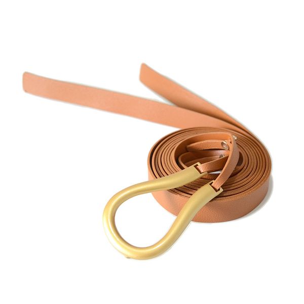 

korean new women's leisure belt women's versatile waist decoration small horseshoe buckle imitation leather belt, Black;brown