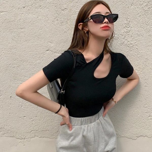

women's t-shirt 2021 summer design short sleeve tight, White