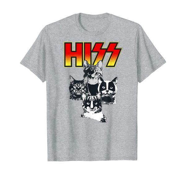 

the original hiss t-shirt funny cat t-shirt, White;black