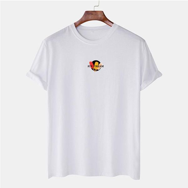 

men's t-shirts round neck youth summer casual short-sleeved pullover t-shirt 2021 shirt fashion simple style young, White;black