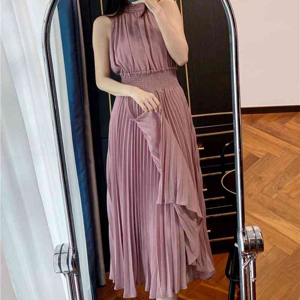 

casual dresses vintage slim waist draped dress summer elegant sleeveless for women sweet solid lace up vestidos mujer yraa, Black;gray