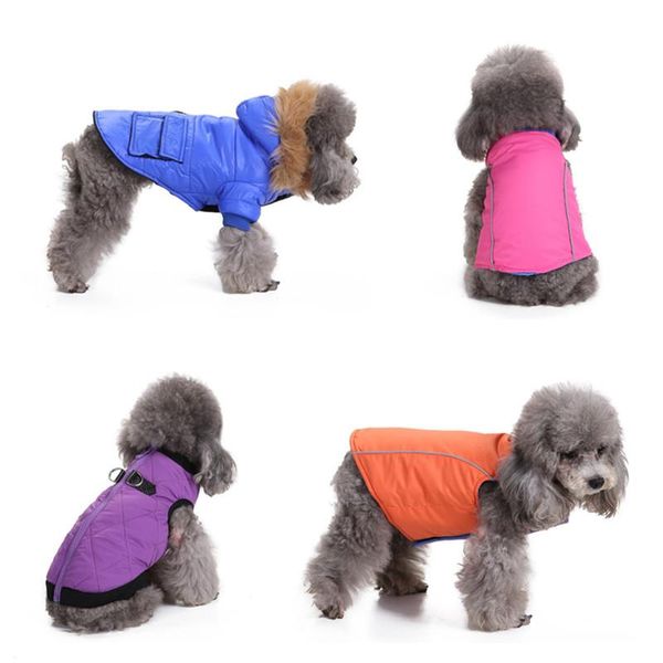 

dog apparel warm waterproof pet winter clothes for dogs parkas down jacket small overalls cotton clothing chihuahua coat