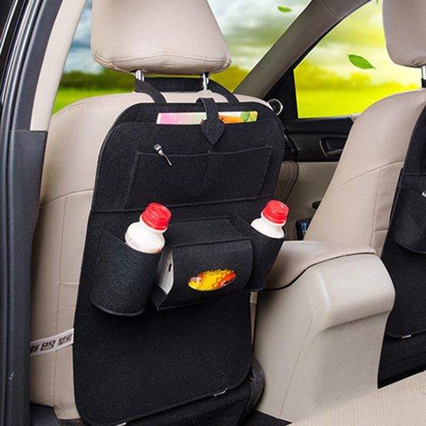

car organizer universal back seat storage bag felt multi-pocket travel stowing tidying hanging interior accessory