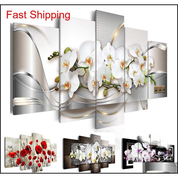 

modern prints orchid flowers oil painting on canvas art flowers wall pictures for living room and bed qylbub wrhome