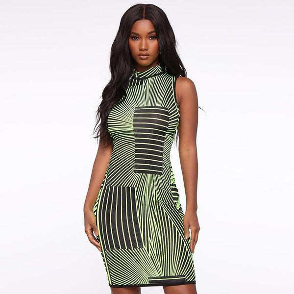 

casual dresses women sleeveless bandage bodycon dress party pencil, Black;gray