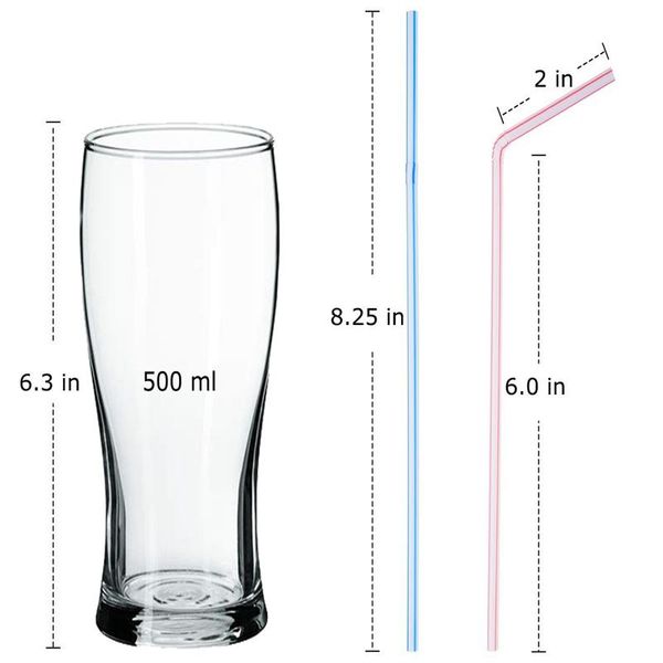 

300 pack disposable straws flexible plastic straws striped multi color rainbow drinking accessories