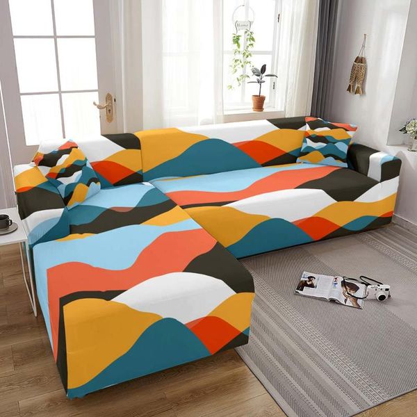 

chair covers geomestic elastic sofa cover watercolor ripple printed couch for living room funda slipcover armchair 1-4-seat