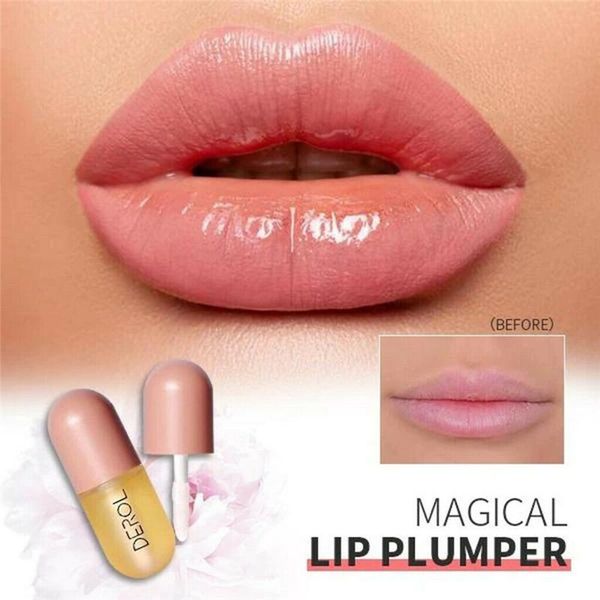 

lip balm plant extracts plumping moisturizing repairing reduce fine lines lips care plumper oil beauty cosmetics