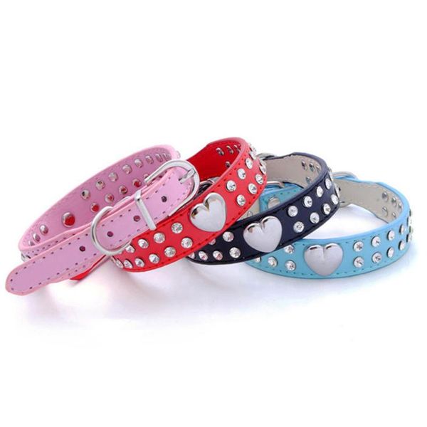 

dropshipping lovely bling crystal pet collar puppy choker cat necklace