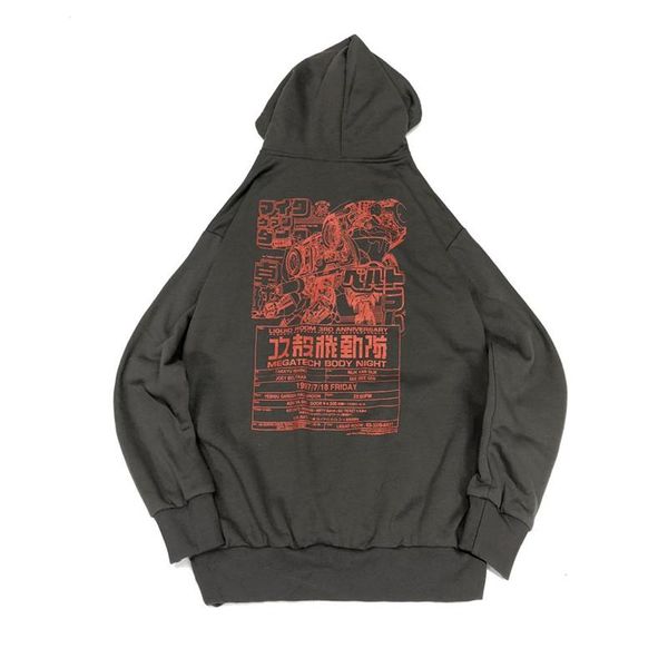 

men's hoodies & sweatshirts men hip hop print hooded 2021 mens autumn harajuku sweatshirt male japanese streetwear skateboard pullover, Black