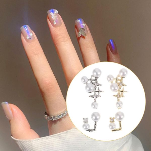 

nail drill & accessories 4pcs art studs zircon decorations decals retro charms
