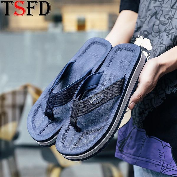 

slippers soft durable rubber summer home for men pool sandals thick bottom beach flip-flops shoe y251, Black