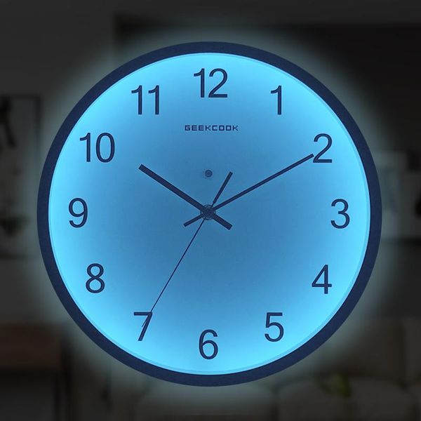 

wall clocks luminous silent clock fashion living room minimalist creative modern quartz relogio parede home decor zb50wc