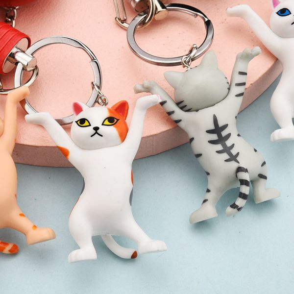 5 tipos de thundercats chaveiros bonito dançando gato ornamentos móveis saco de telefone encantos pequenos presentes para meninas carro chaveiro acces