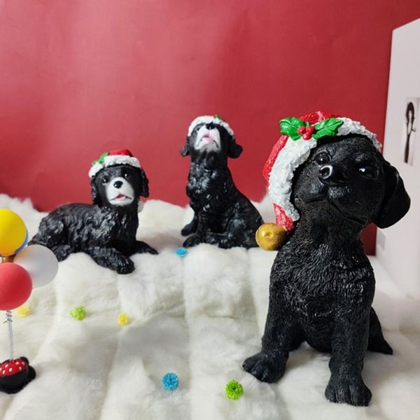 Decorazioni natalizie Scultura per cani Statua animale Collezione di decorazioni per la casa Interni Esterni Giardino Divertimento artigianale