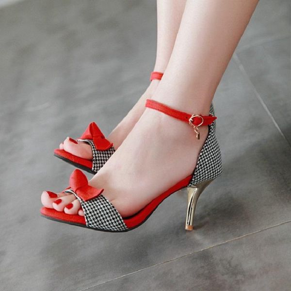 

sandals women's summer 2021 ladies pumps bow knot peep toe female high heels ankle strap woman shoes fashion gladiator, Black