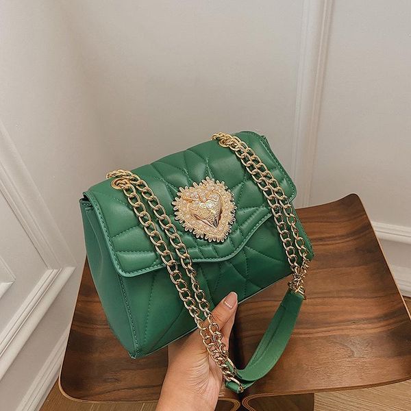 

evening bags european and american retro embroidery thread love small square bag 2021 fashion lady luxury chain shoulder messenger