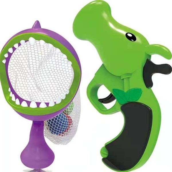 

lihongqi plant battle zombie toy soft bullet 3-6 years old boy air power gun pea
