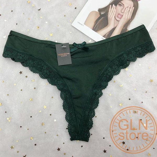 

2021 new style thongs women 's panties lace underwear breath girl 's comfortable wholesale lingerie 126, Black;pink
