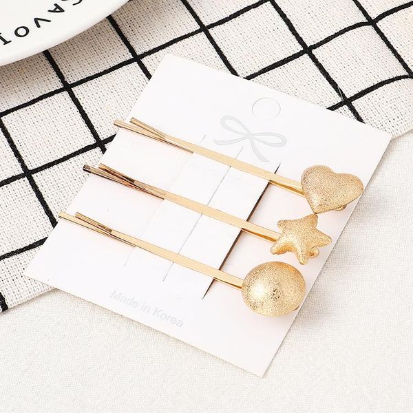 

hair clips & barrettes 3pcs/set fashion metal clip for women girls elegant beauty styling barrette stick pins tiara ornaments 138218, Golden;silver