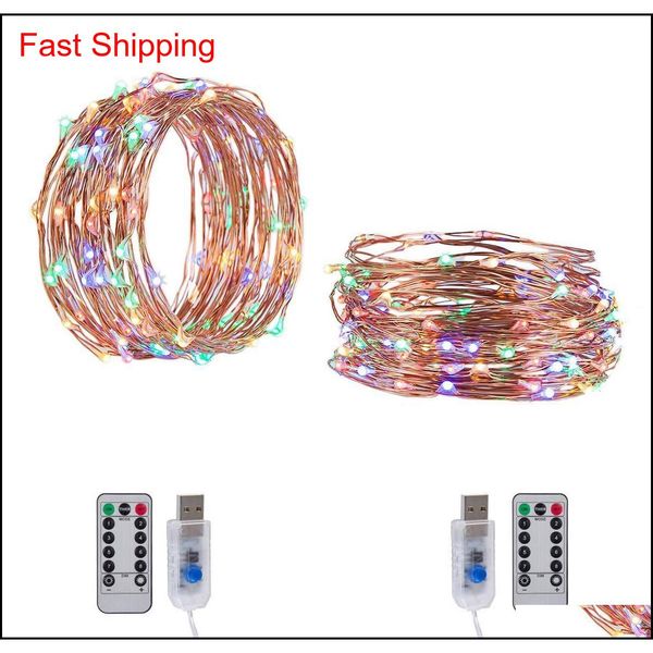 

led string lights usb plug-in fairy lights with remote, 200 led copper wire lights, 8 modes dimmable firefly twinkl qylvjv beauty888, Silver