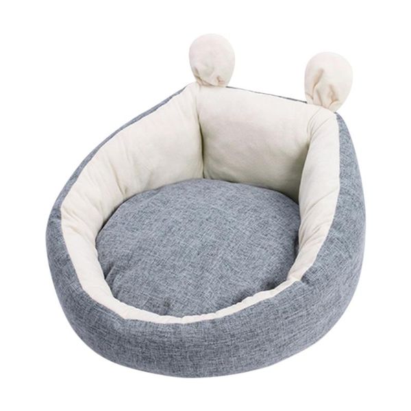 

cat beds & furniture sleeping washable cute anti slip bed indoor rest winter warm ultra soft round with ears high walls design pet supplies